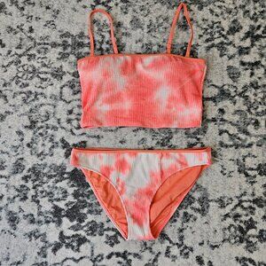 Aerie Pink Tie-Dye Crinkle Bikini Set